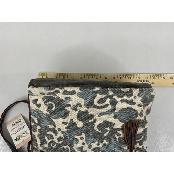 Myra Bag Dough Backpack Abstract Design Cowhide Tassel Leather Strap NWT main image 8